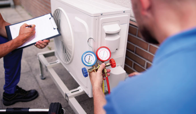 Outdoor AC unit maintenance
