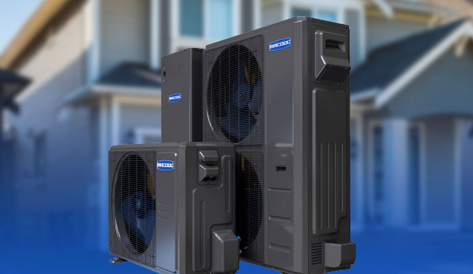 Outdoor heat pump units