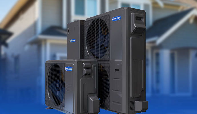Three MrCool outdoor units Three MrCool outdoor units