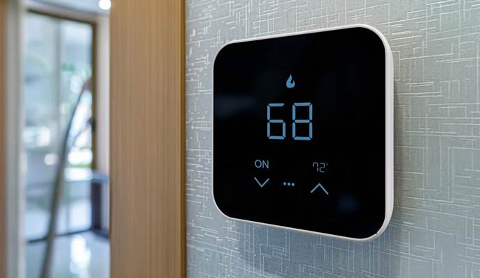 Wall mounted smart thermostat