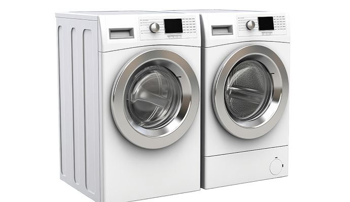 White washer and dryer
